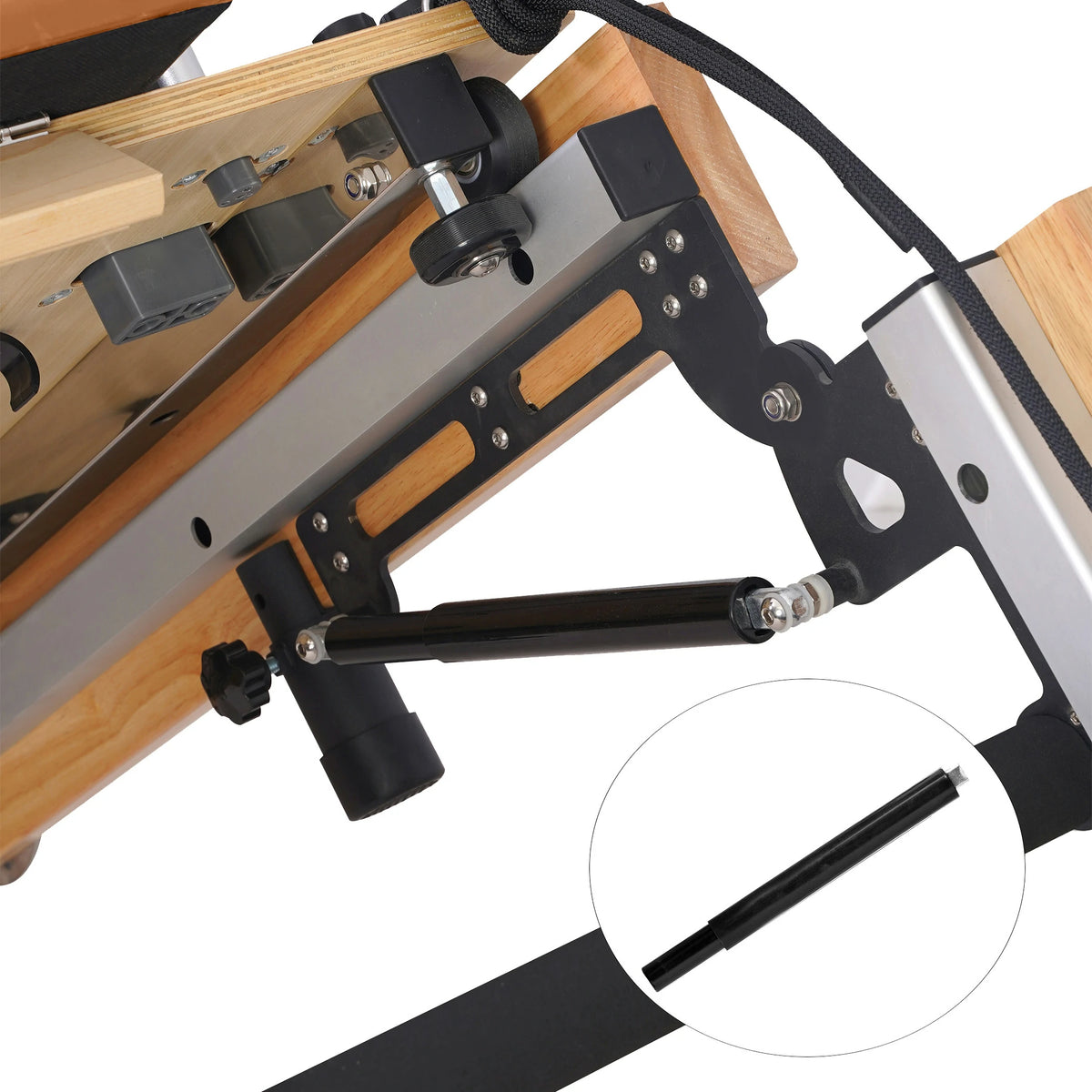 Foldable Oak Pilates Reformer Orange