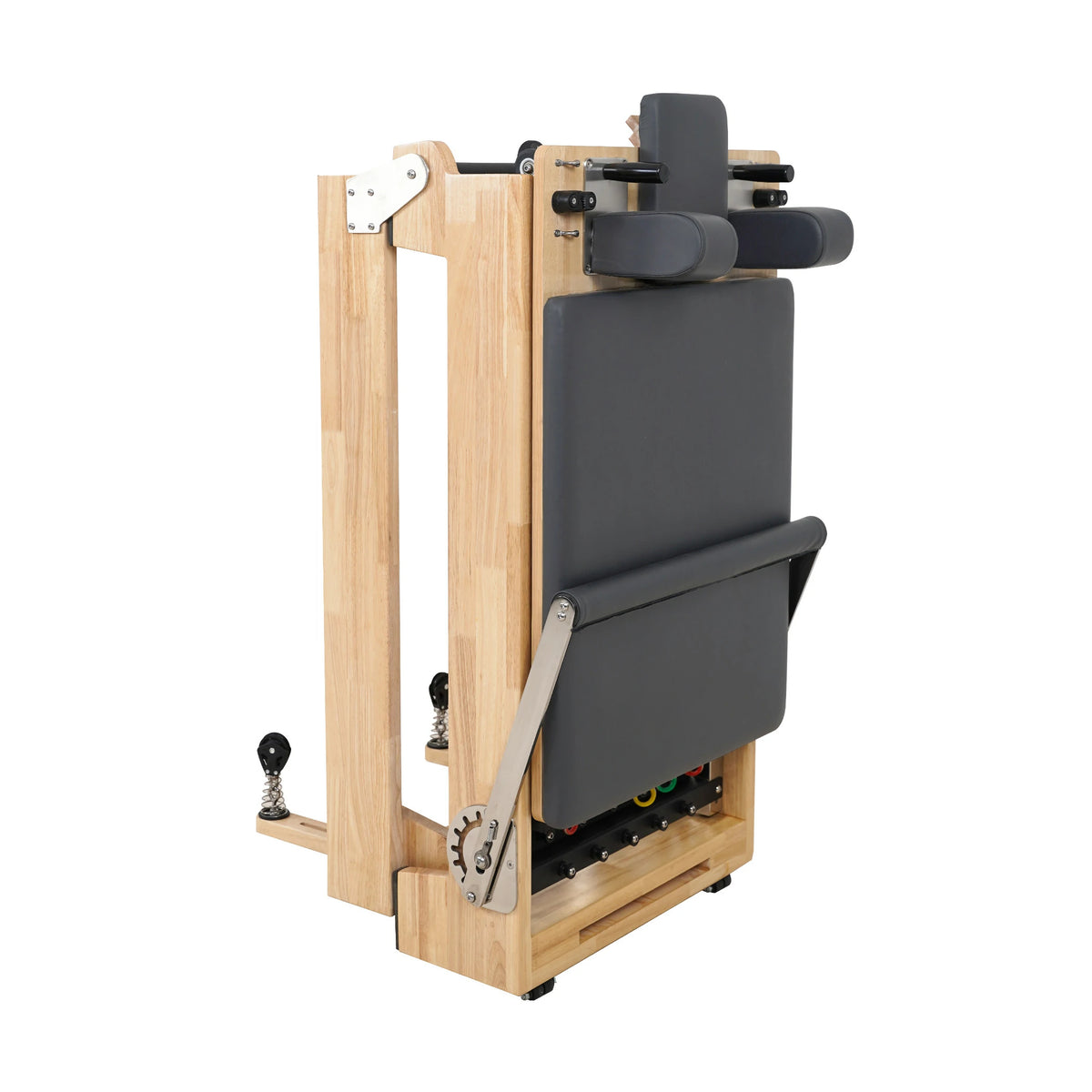 Reformeur de Pilates classique pliant en chêne – Gris