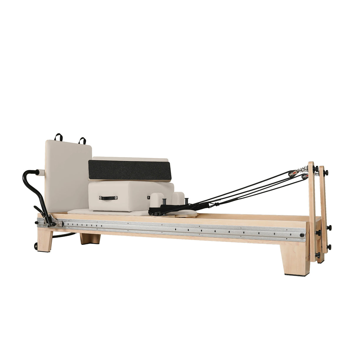 Maple Full Track Split Glide Pilates Reformer Cream White