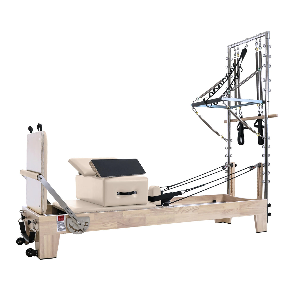 Pilates Reformer With Tower Cream White