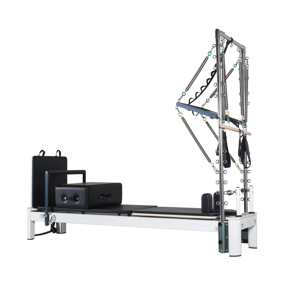 Aluminum Pilates Reformer with Tower Black
