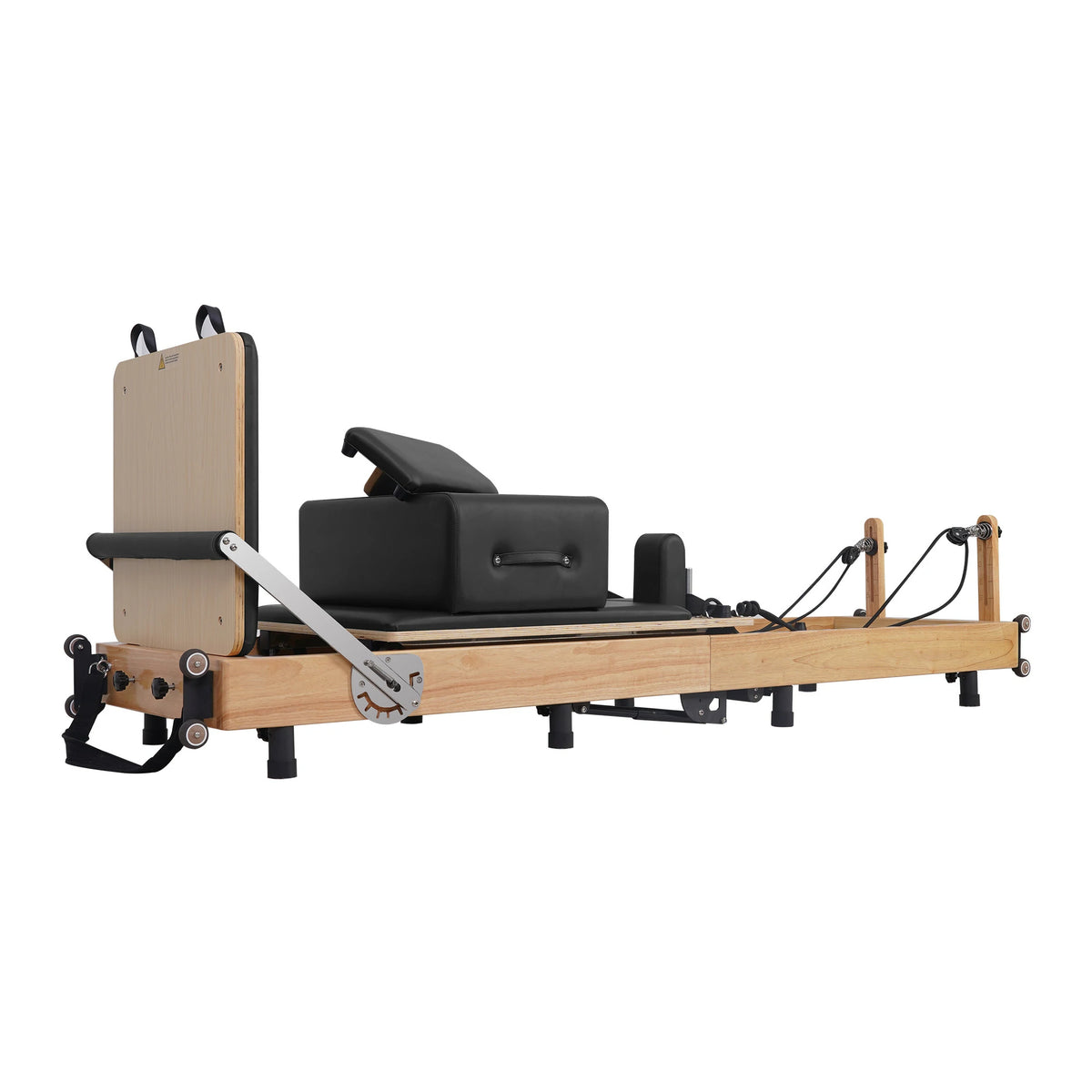 Reformeur Pilates pliant en chêne noir