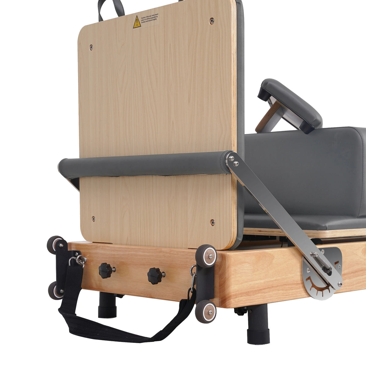 Reformeur de Pilates pliant en chêne gris