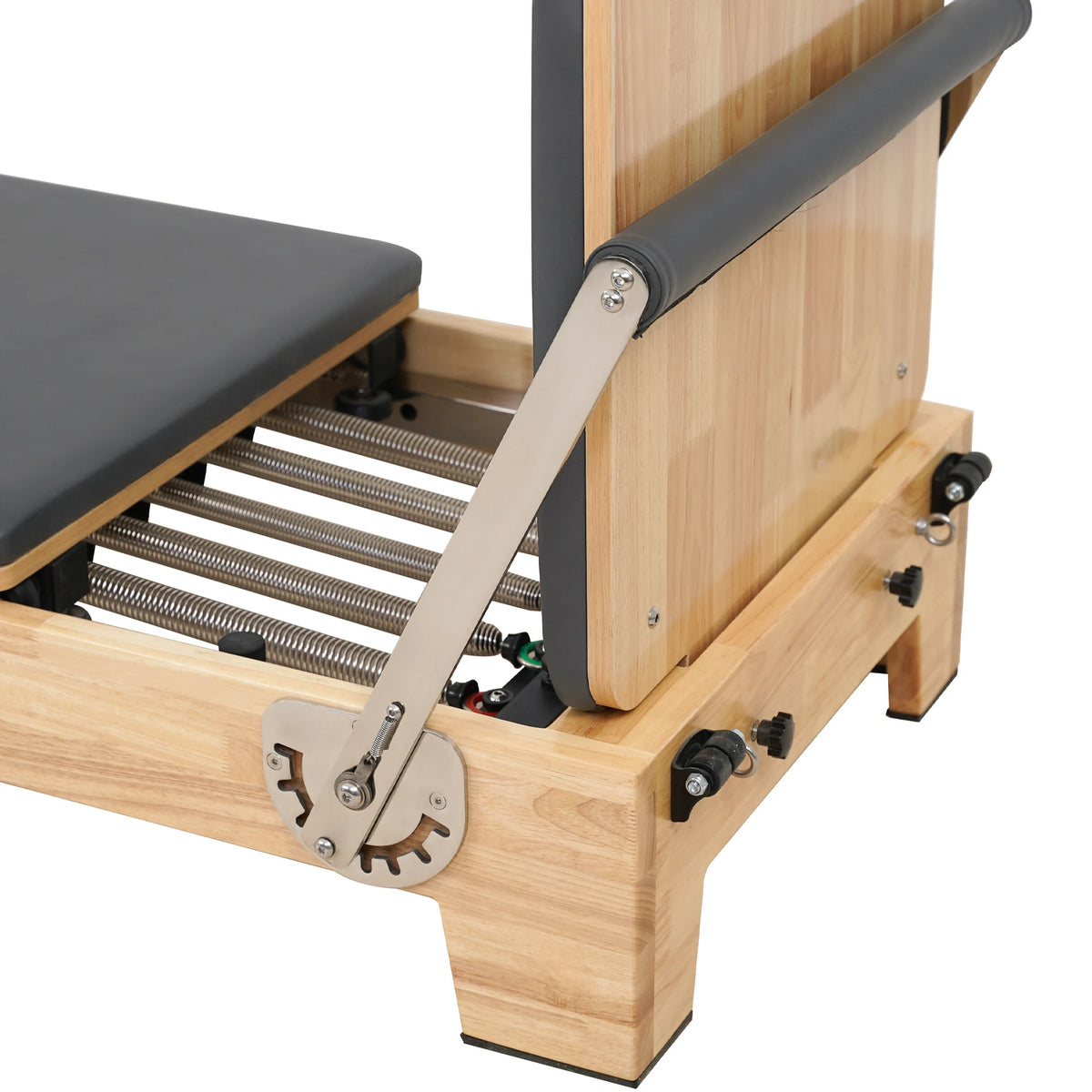 Reformeur de Pilates classique pliant en chêne – Gris