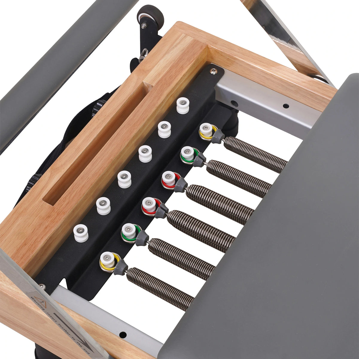 Reformeur de Pilates pliant en chêne gris