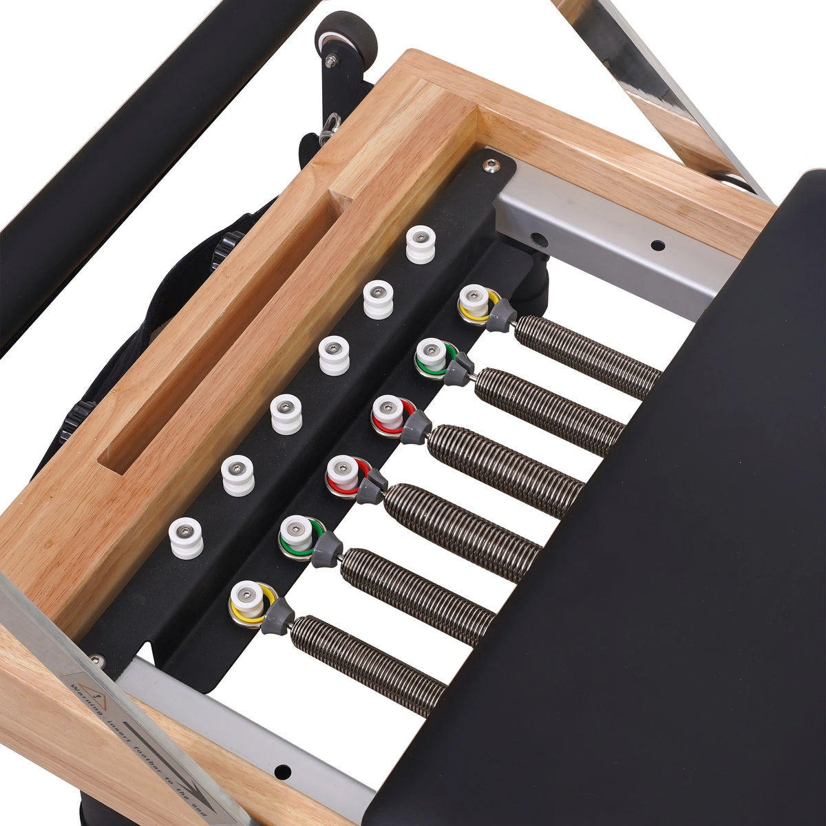 Reformeur Pilates pliant en chêne noir