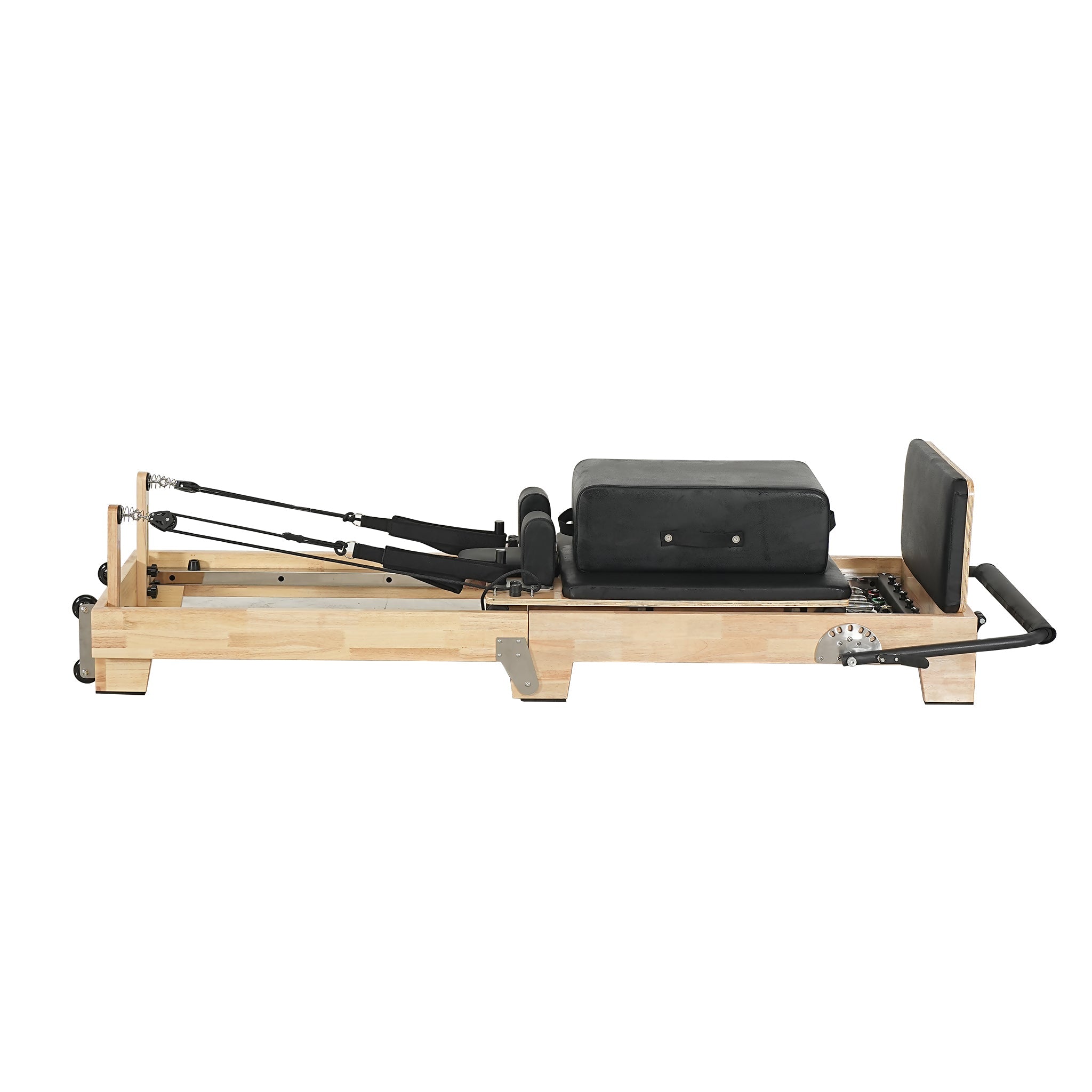 Collapsible Classic Pilates Reformer wooden legs Black