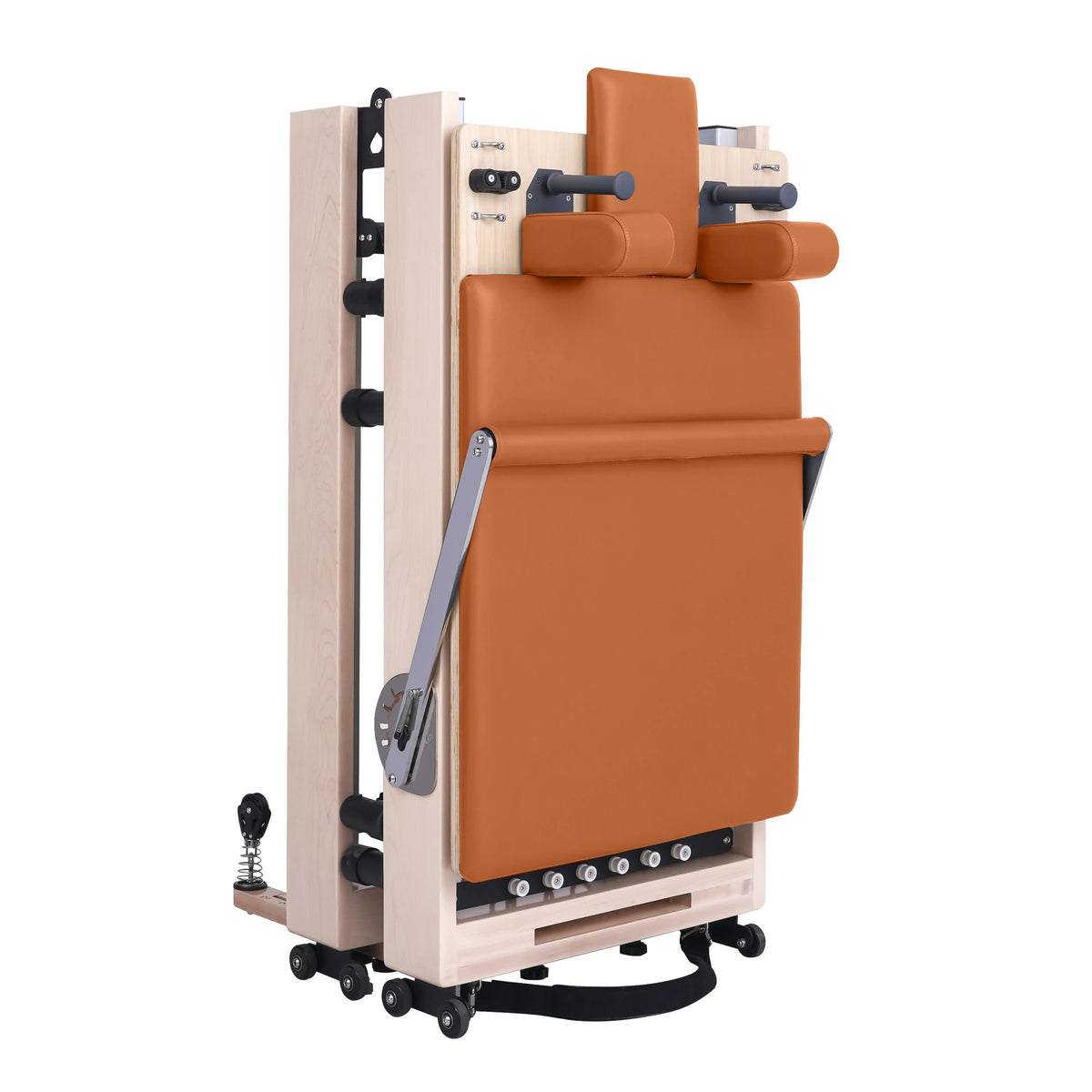 Foldable Maple Pilates Reformer Orange