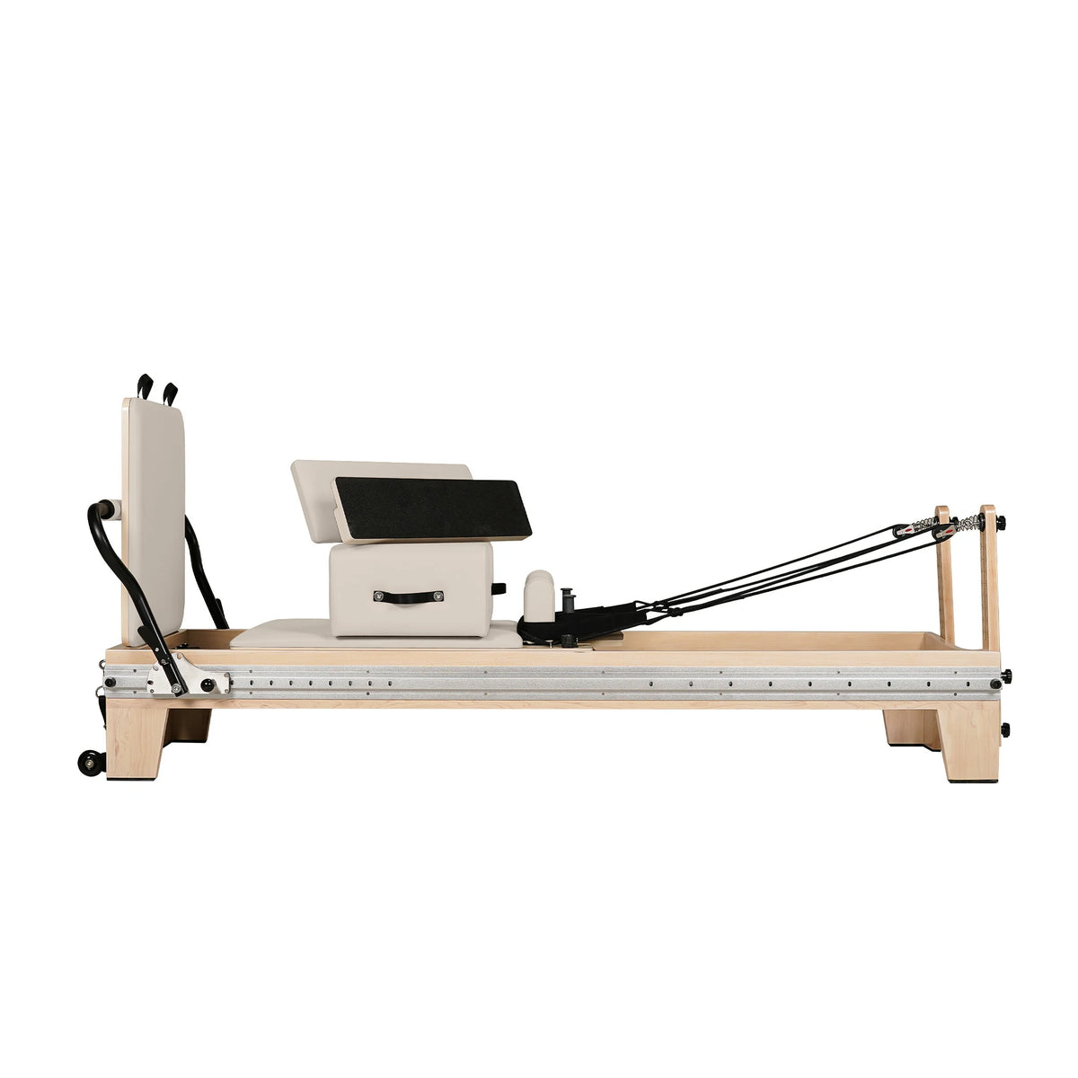 Maple  Full Track Split Glide Pilates Reformer Cream White