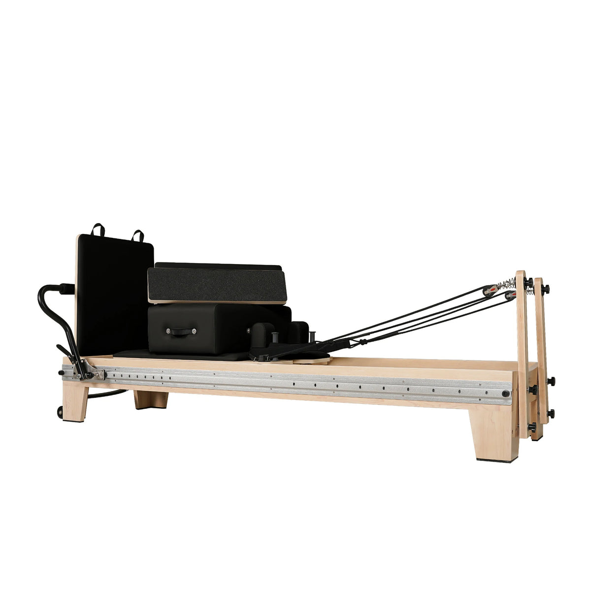 Maple  Full Track Split Glide Pilates Reformer Black