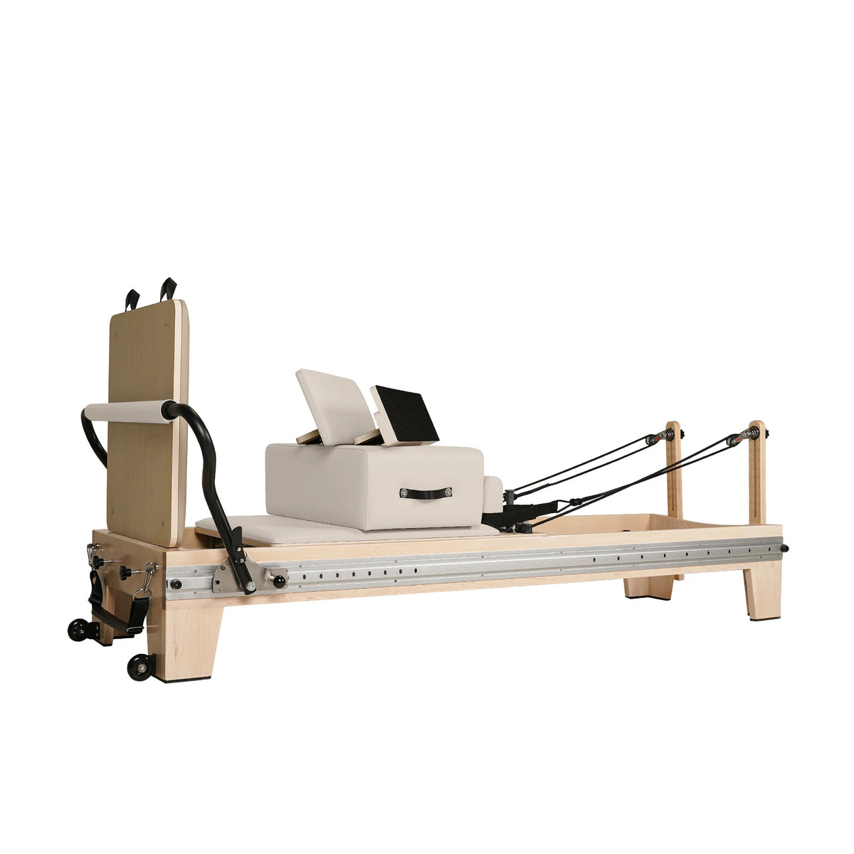 Maple  Full Track Split Glide Pilates Reformer Cream White