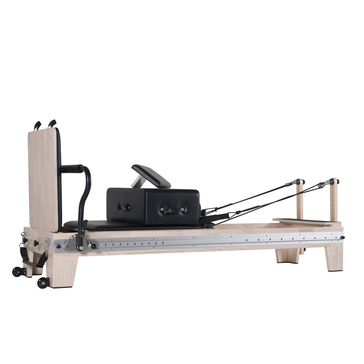 Oak Full Track Split Glide Pilates Reformer Schwarz