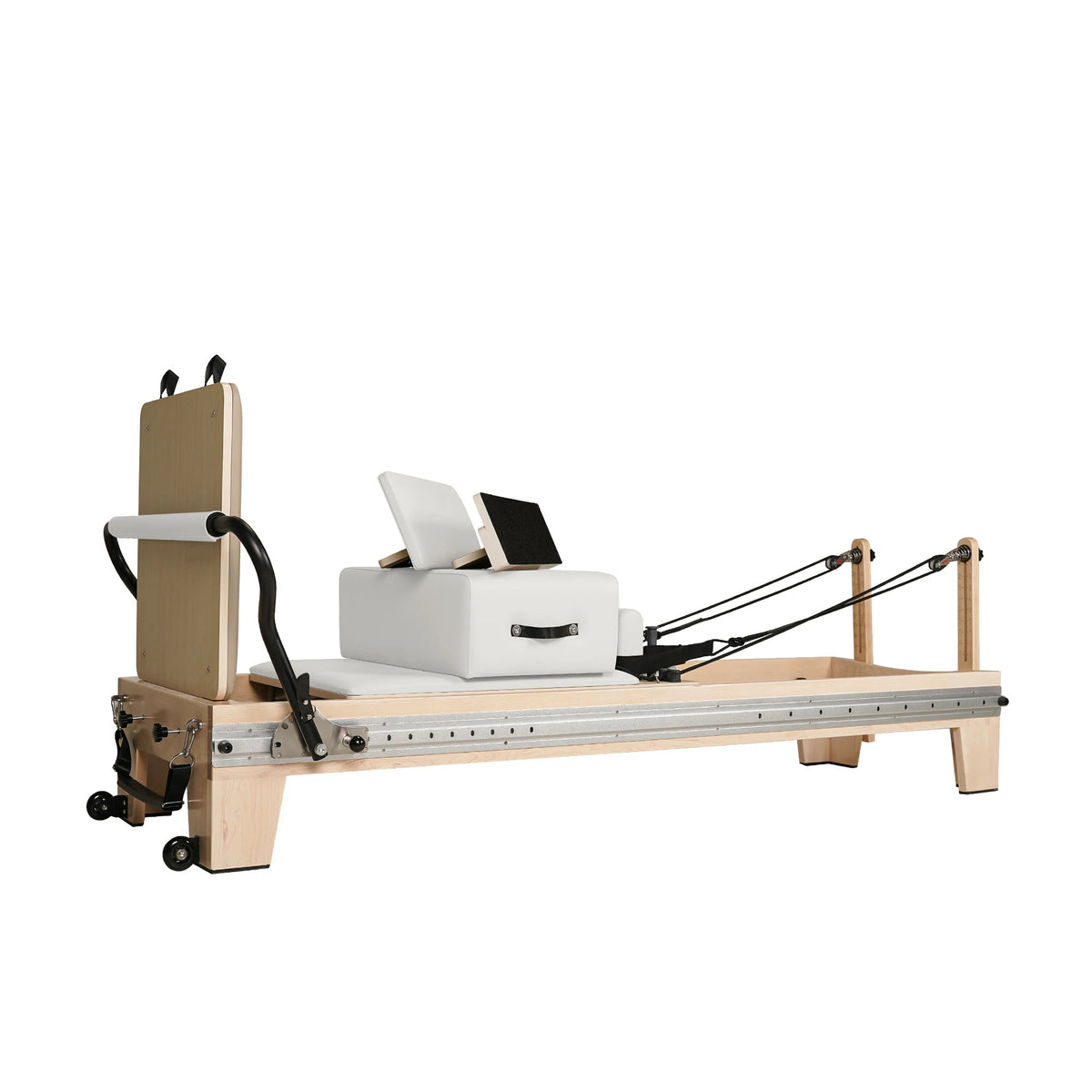 Maple  Full Track Split Glide Pilates Reformer White