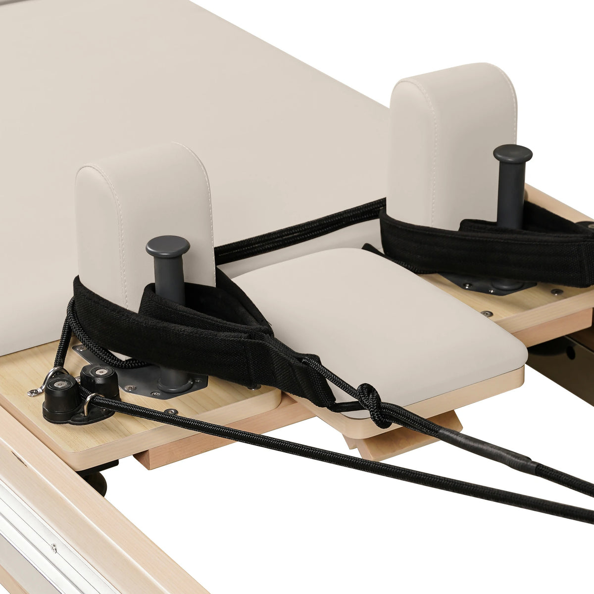 Maple  Full Track Split Glide Pilates Reformer Cream White