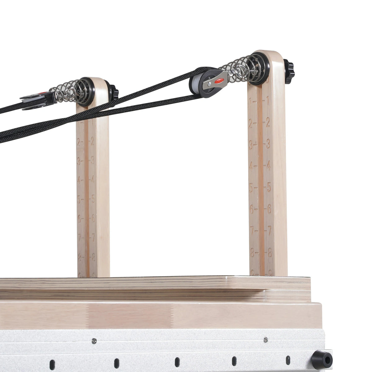 Oak Full Track Split Glide Pilates Reformer Schwarz