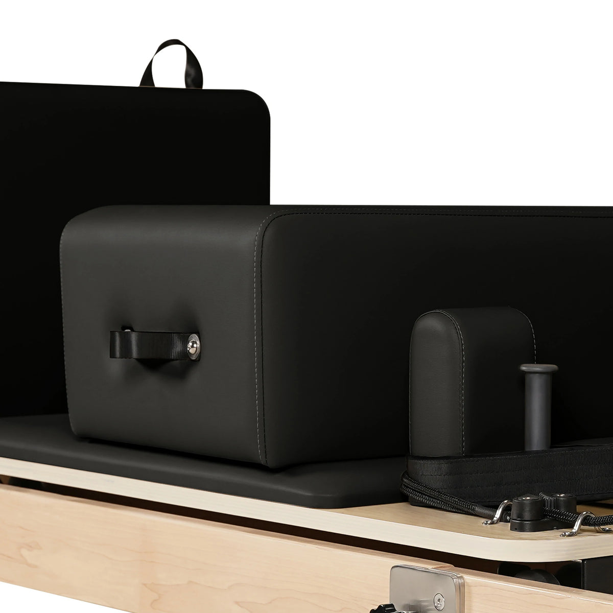 Foldable Maple Wood Pilates Reformer Black