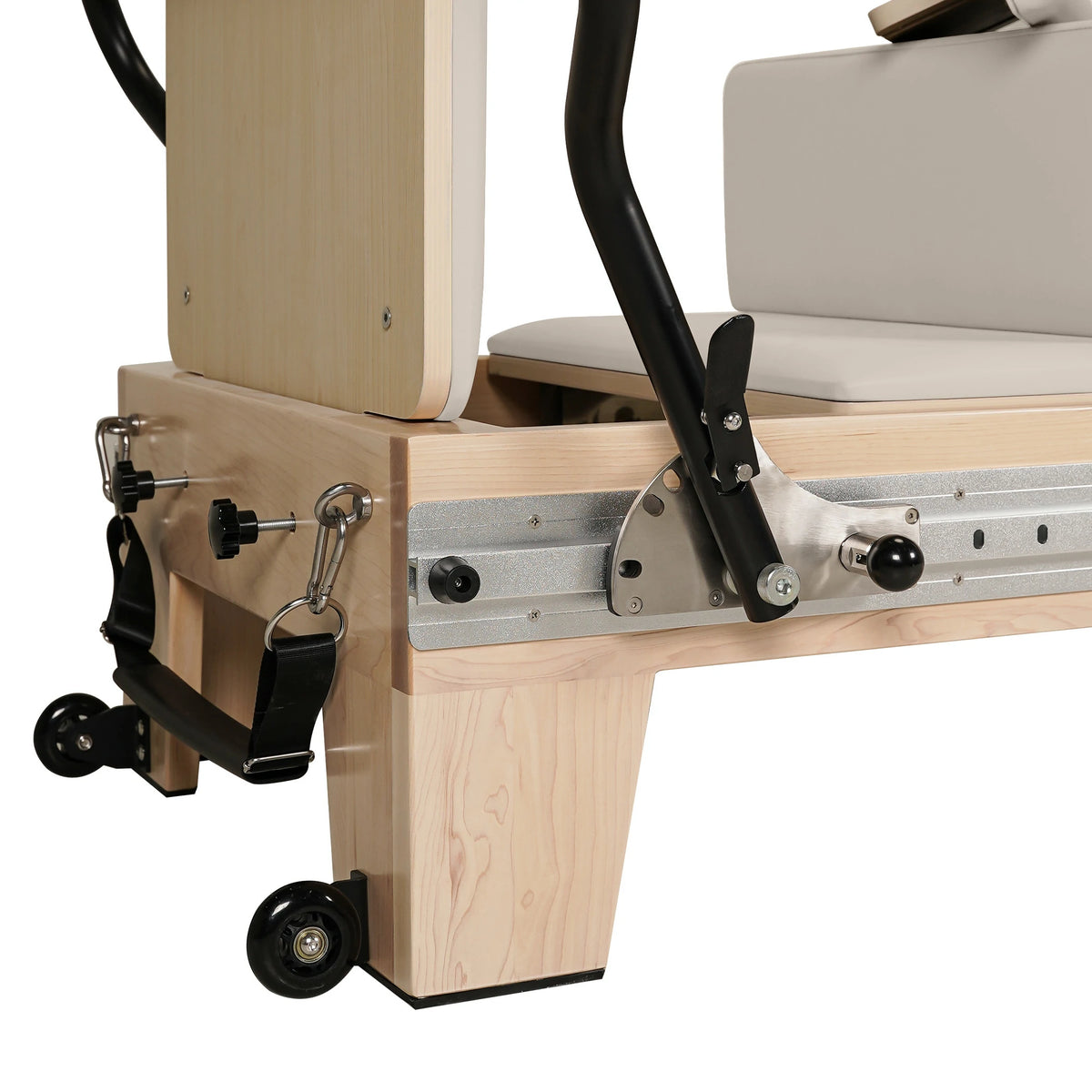 Maple  Full Track Split Glide Pilates Reformer Cream White