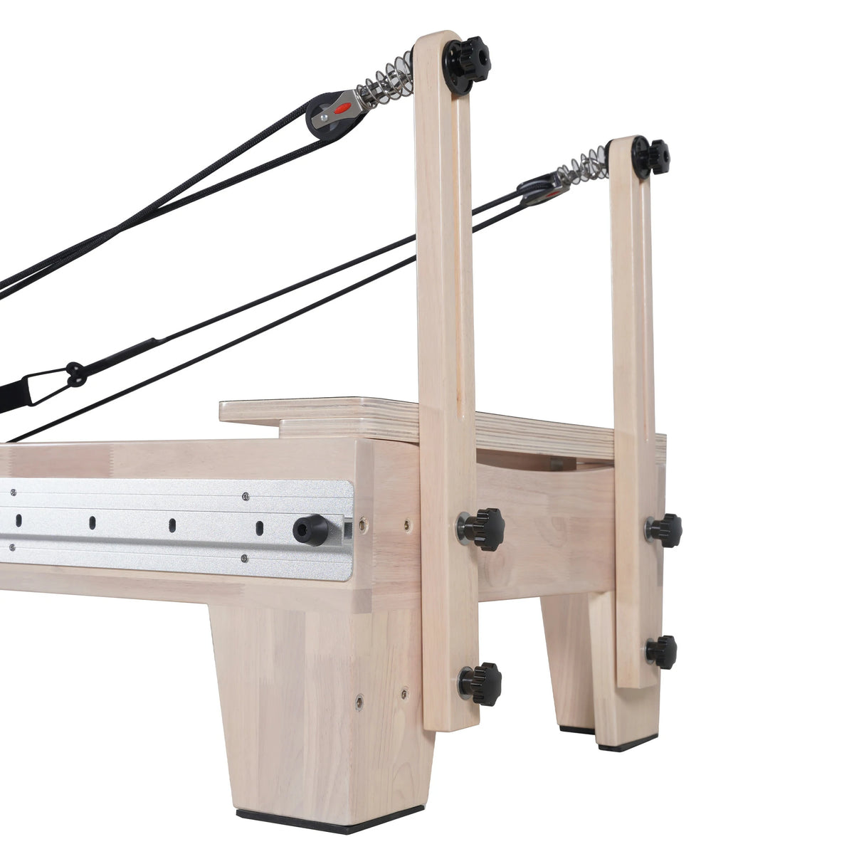 Oak Full Track Split Glide Pilates Reformer Schwarz