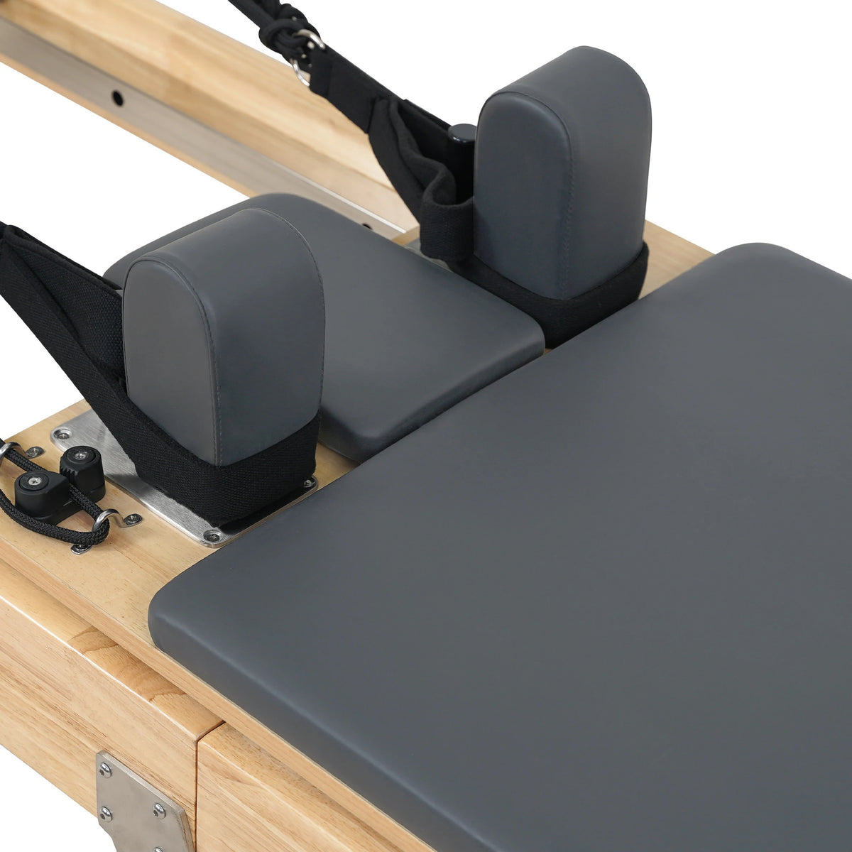 Reformeur de Pilates classique pliant en chêne – Gris