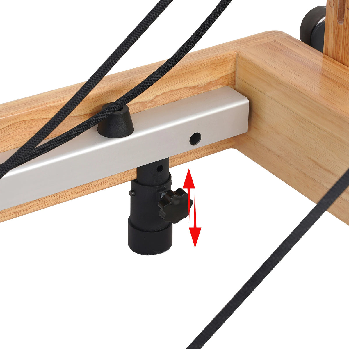Foldable Oak Pilates Reformer Pink